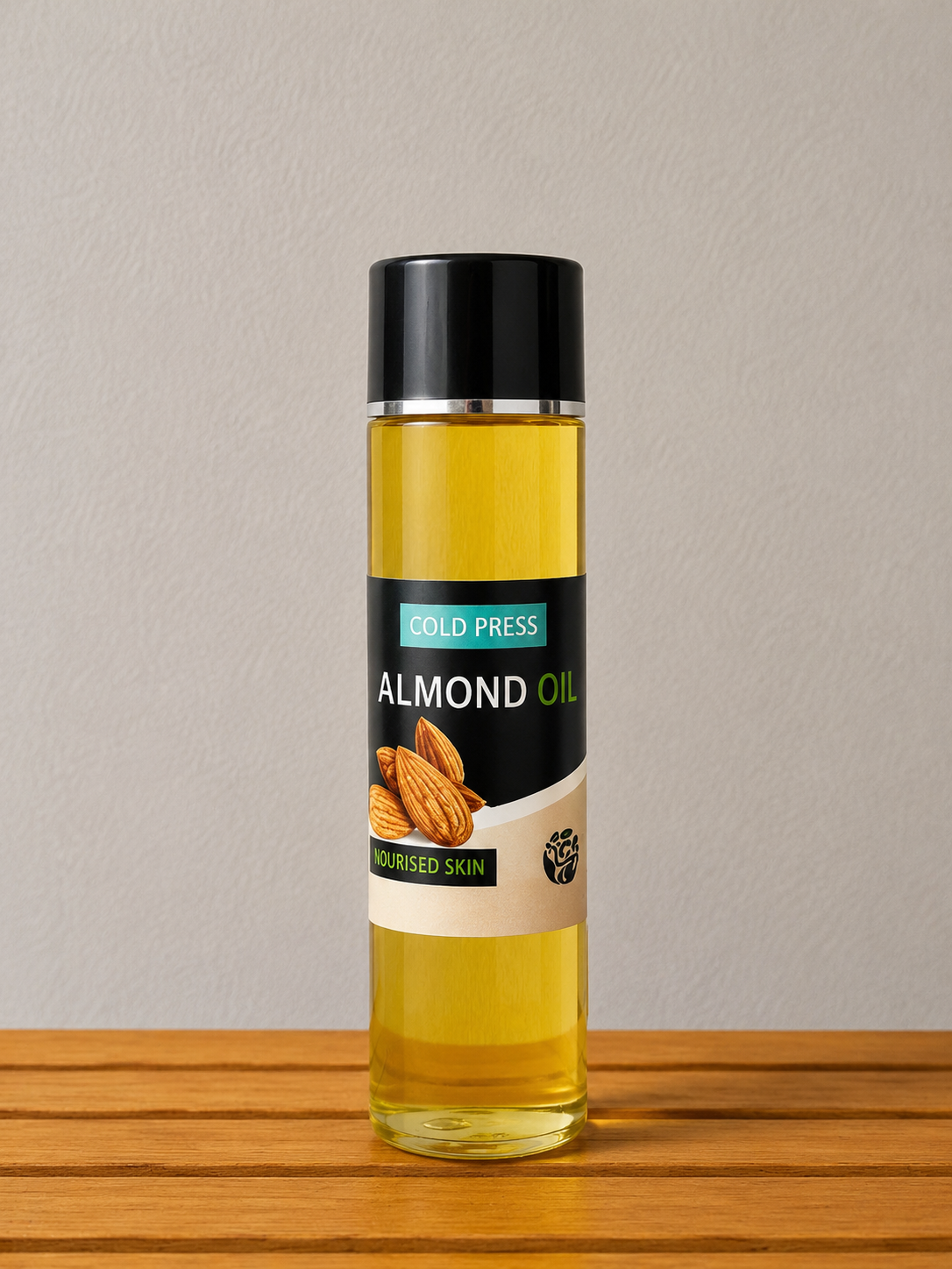 Pure sweet almond oil for skin and hair