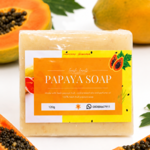 Natural papaya soap for acne, dark spots and glowing skin