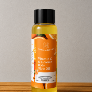 Vitamin C and licorice body glow oil for radiant and glowing skin
